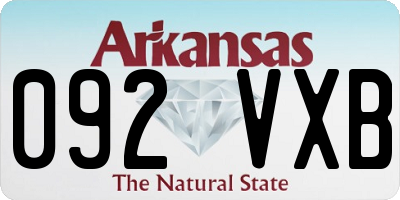 AR license plate 092VXB