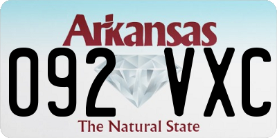 AR license plate 092VXC