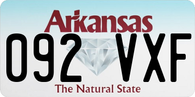 AR license plate 092VXF