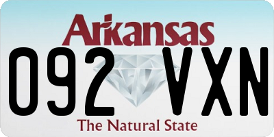 AR license plate 092VXN