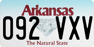 AR license plate 092VXV