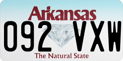 AR license plate 092VXW