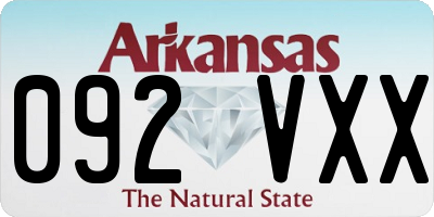 AR license plate 092VXX