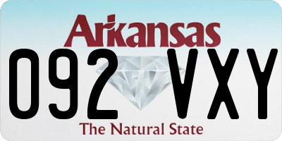 AR license plate 092VXY