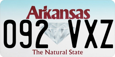 AR license plate 092VXZ