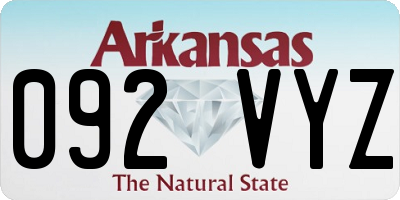AR license plate 092VYZ