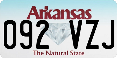 AR license plate 092VZJ