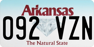 AR license plate 092VZN