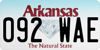 AR license plate 092WAE