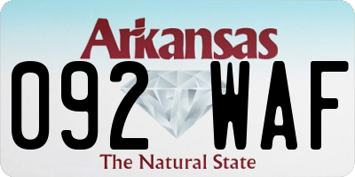 AR license plate 092WAF