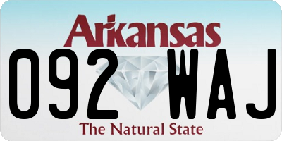 AR license plate 092WAJ