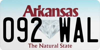 AR license plate 092WAL