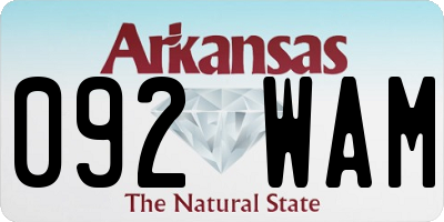 AR license plate 092WAM