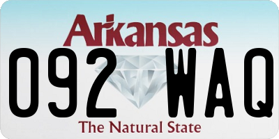 AR license plate 092WAQ