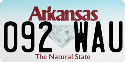 AR license plate 092WAU