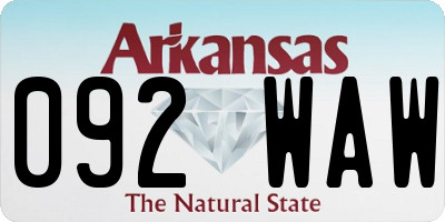 AR license plate 092WAW