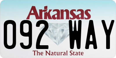 AR license plate 092WAY