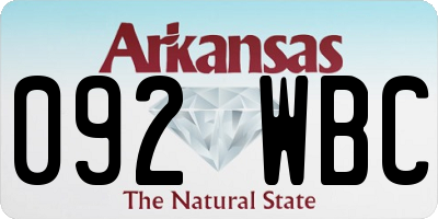 AR license plate 092WBC