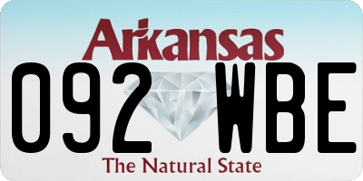 AR license plate 092WBE