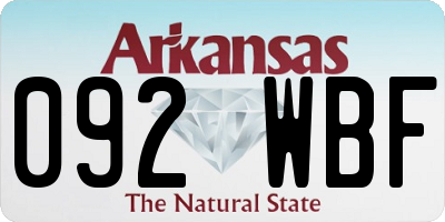 AR license plate 092WBF