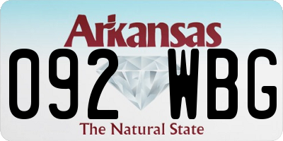 AR license plate 092WBG