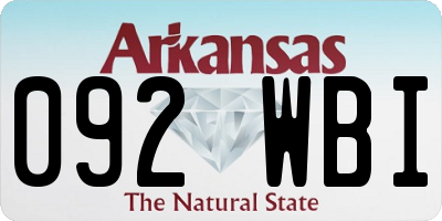 AR license plate 092WBI