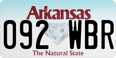 AR license plate 092WBR