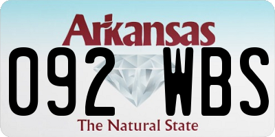 AR license plate 092WBS