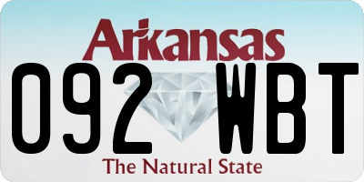 AR license plate 092WBT