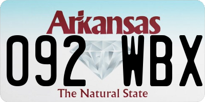 AR license plate 092WBX