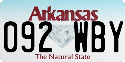 AR license plate 092WBY