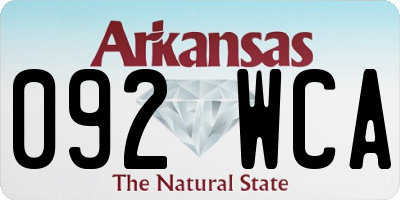 AR license plate 092WCA