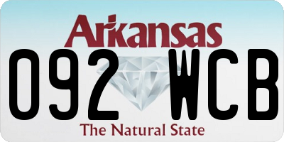 AR license plate 092WCB