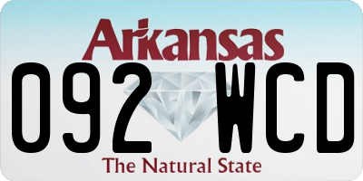 AR license plate 092WCD