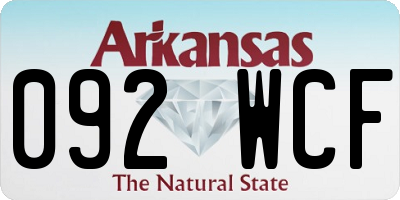 AR license plate 092WCF