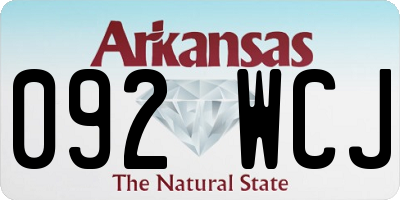 AR license plate 092WCJ