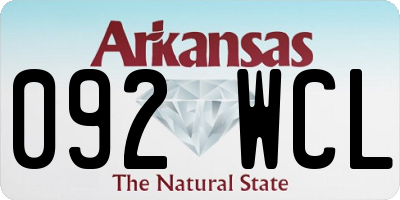 AR license plate 092WCL