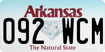 AR license plate 092WCM