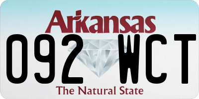 AR license plate 092WCT