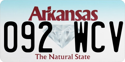 AR license plate 092WCV