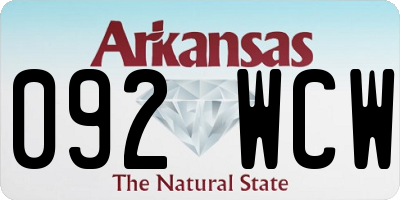 AR license plate 092WCW