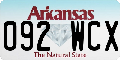 AR license plate 092WCX
