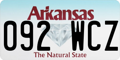 AR license plate 092WCZ