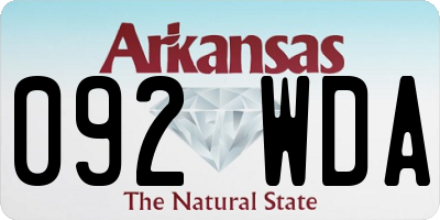 AR license plate 092WDA
