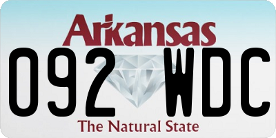 AR license plate 092WDC