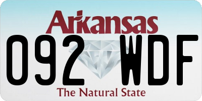 AR license plate 092WDF