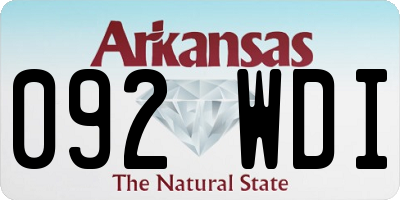 AR license plate 092WDI