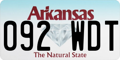 AR license plate 092WDT
