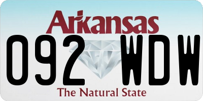 AR license plate 092WDW