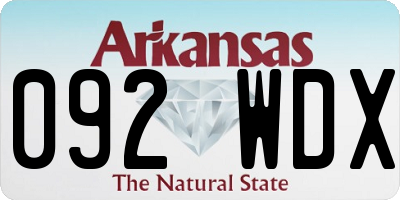 AR license plate 092WDX